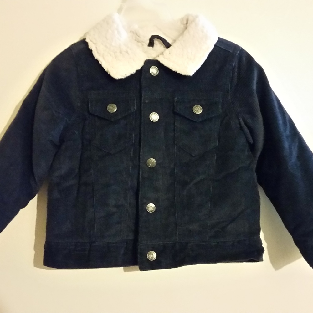 Old Navy Toddler Blue/Grey Corduroy Jacket 3T